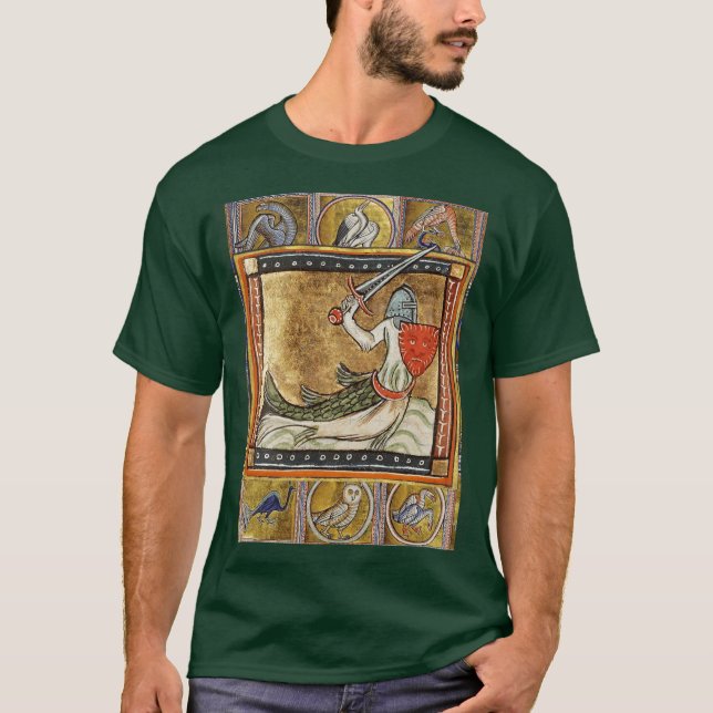 Camiseta MEDIEVAL BESTIARY funny vintage (Frente)