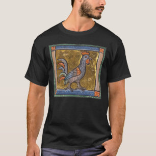 Camiseta Medieval Bestiary Rooster c. 1270