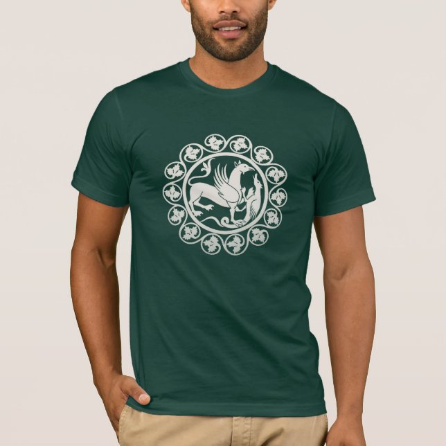 Camiseta Medieval Griffin Combat Medallion (Frente)