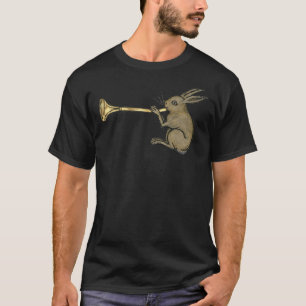 Camiseta Medieval Illuminated Manuscript Trumpeting Rabbit