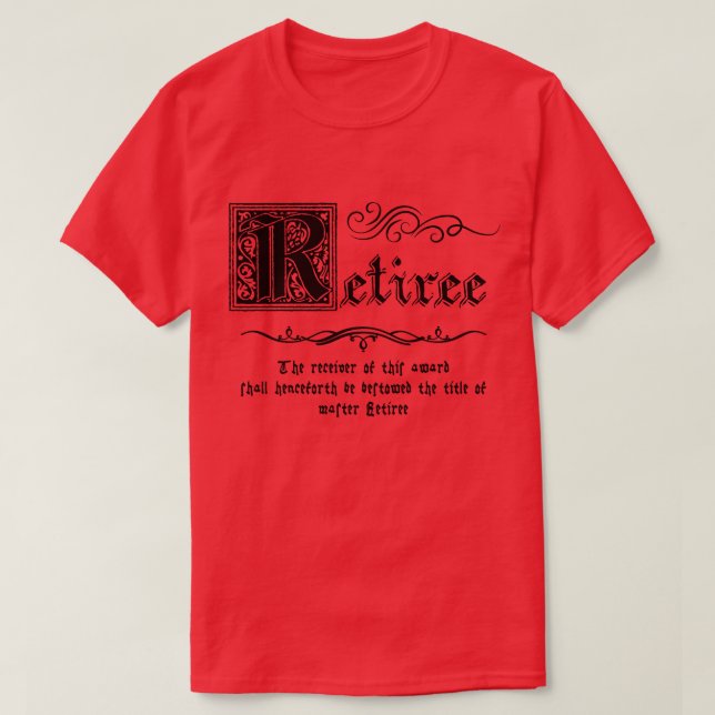 Camiseta Medieval Master Retiree (Frente do Design)