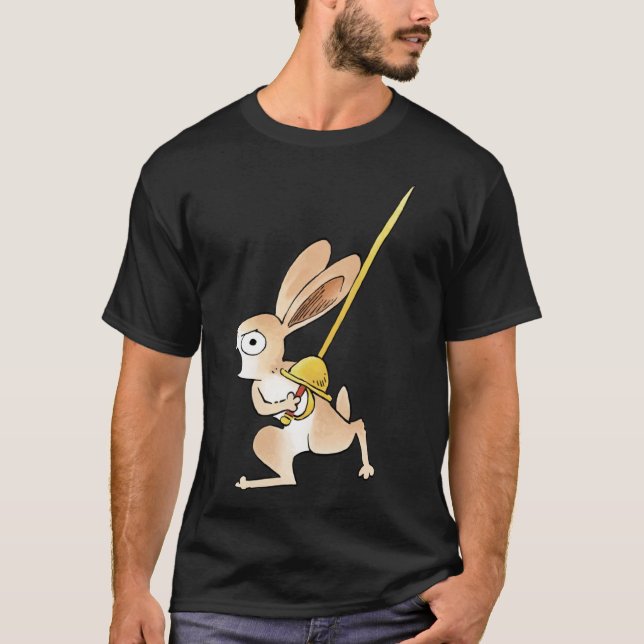 Camiseta Medieval Rabbit &amp; Rapier Classic T-Shirt (Frente)