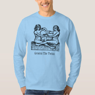 Camiseta Medieval Renascentista Zodiac Sinaliza Gemini Os G
