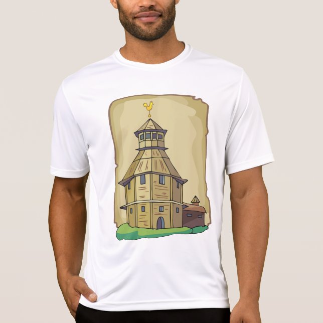 Camiseta Medieval Wooden Watchtower and Fortress (Frente)