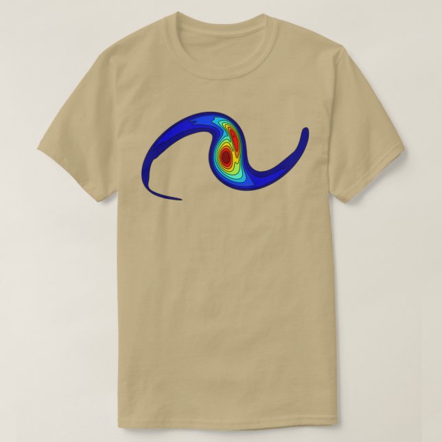 Camiseta Médio de Fusão de Vórtex (Frente do Design)