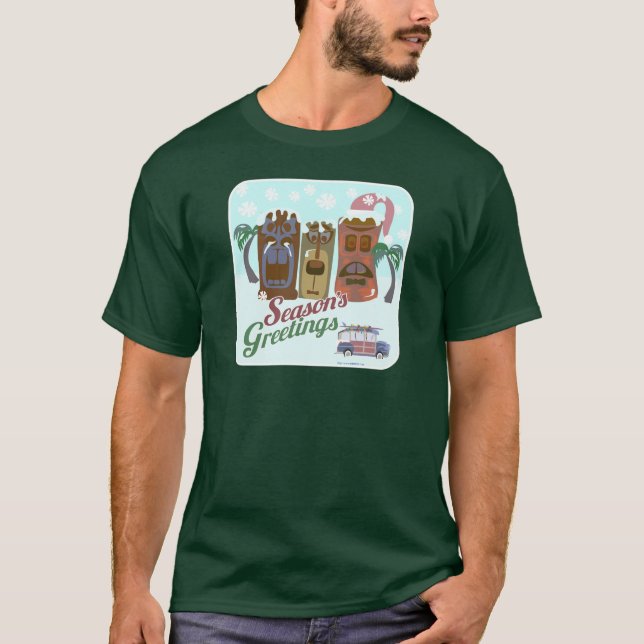Camiseta Médio de Natal do século de Natal Tiki (Frente)