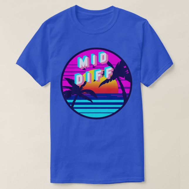 Camiseta Médio Diff Retrowave (Frente do Design)