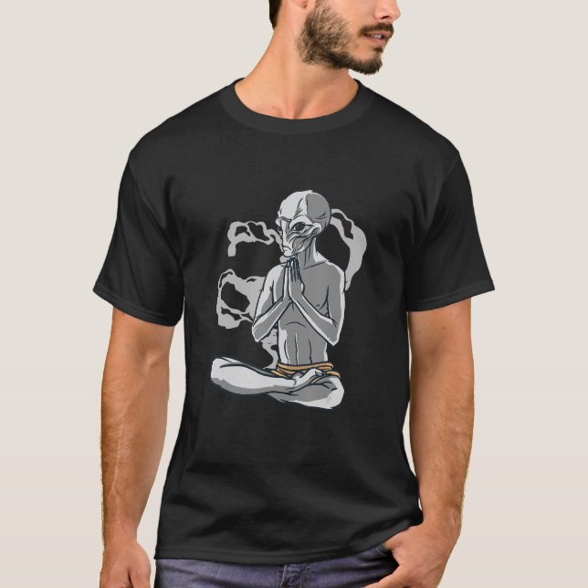 Camiseta Meditação Alien de Yoga (Frente)