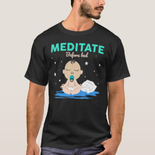 Camiseta Meditação Antes Da Cama Yoga Pose Meditação Yoga B
