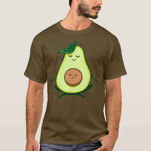 Camiseta Meditação bonita Yoga abacate