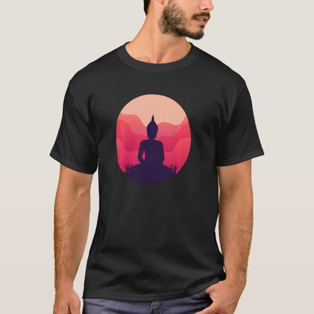 Camiseta Meditação Buda Gautama Zen Y espiritual (Frente)