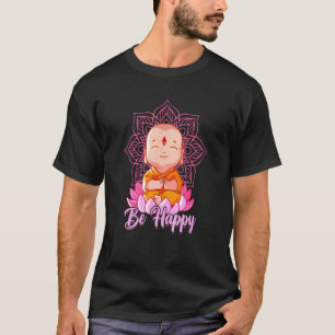 Camiseta Meditação Buda Seja Feliz Técnica