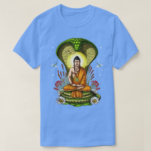 Camiseta Meditação Buddha Zen Cobra (Frente do Design)
