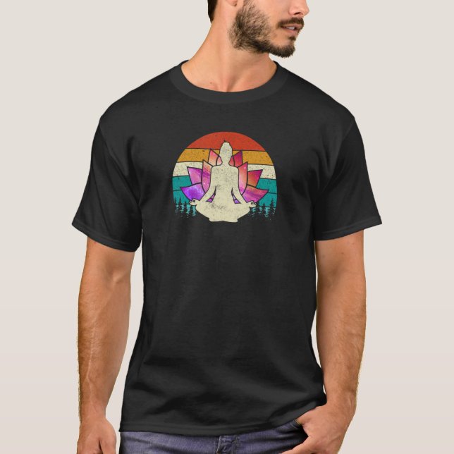 Camiseta Meditação budista de budismo de budismo Yoga Espir (Frente)