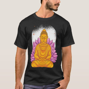 Camiseta Meditação budista do budismo Zen Lotus Flower Blos