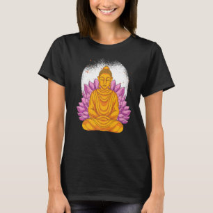 Camiseta Meditação budista do budismo Zen Lotus Flower Blos