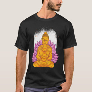 Camiseta Meditação budista do budismo Zen Lotus Flower Blos