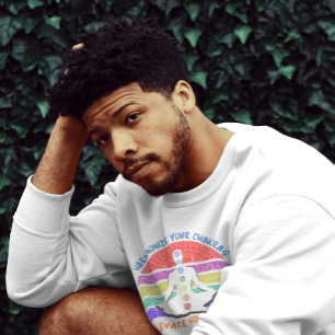 Camiseta Meditação Chakra Yoga Rainbow Sunset