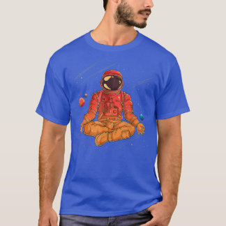 Camiseta Meditação Colorida do Astronauta Meditante Lotus