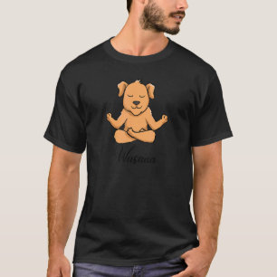Camiseta Meditação de Cachorro Girassol Respira Deep Wusaaa