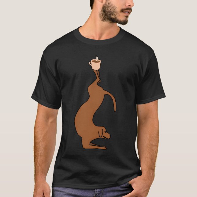 Camiseta Meditação de Café Yoga Cães Cães Amigos (Frente)
