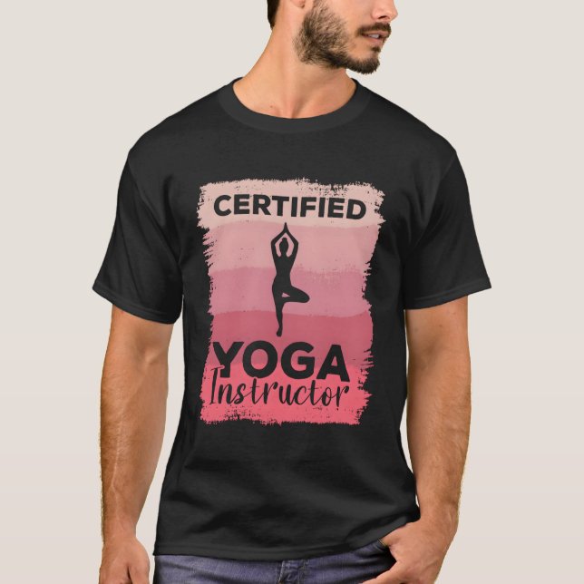 Camiseta Meditação de Instrutor Yoga Certificada (Frente)