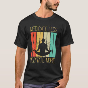 Camiseta Meditação de Mais Namaste Yoga Retro Vintage Medit