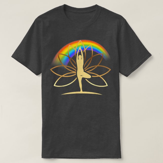 Camiseta Meditação de ouro Yoga (Frente do Design)