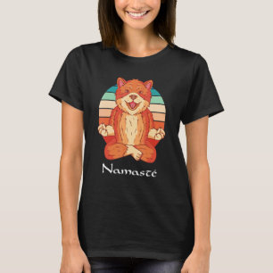 Camiseta Meditação de Relaxamento Canino Ioga Feminina Asse