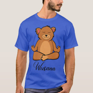 Camiseta Meditação de ursos girassol Respire fundo wusaaa c