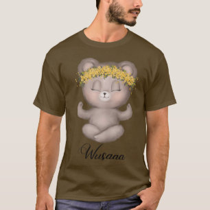 Camiseta Meditação de ursos girassol Respire fundo wusaaa c