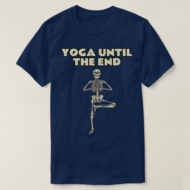 Camiseta Meditação, Diversão, Halloween, YogaPose Engraçado (Frente do Design)