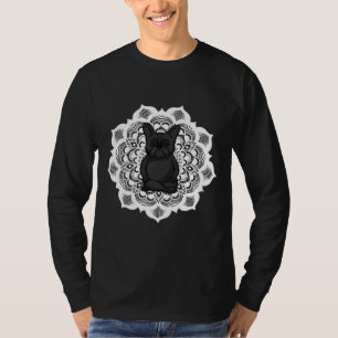 Camiseta Meditação do Buldogue Francês Mandala