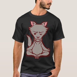 Camiseta Meditação dos animais do lobo Budismo Zen