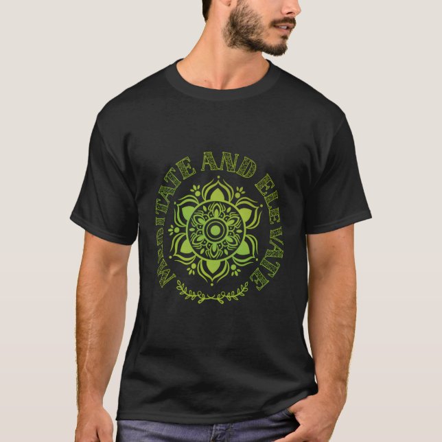 Camiseta Meditação E Elevação Da Ioga Espiritual (Frente)