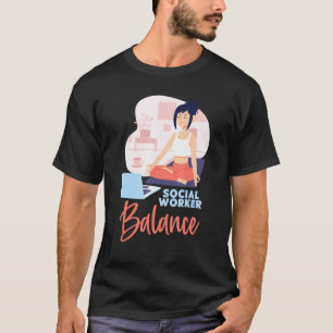 Camiseta Meditação E Trabalho Do Equilíbrio Social Dos Trab