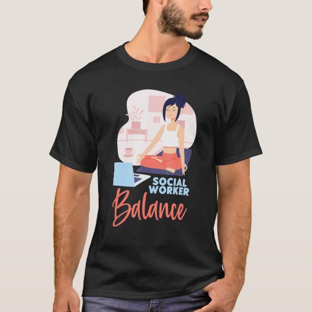 Camiseta Meditação E Trabalho Do Equilíbrio Social Dos Trab (Frente)