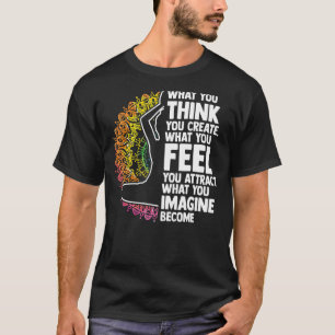 Camiseta Meditação Espiritual Buda Lei De Citação De Attrac