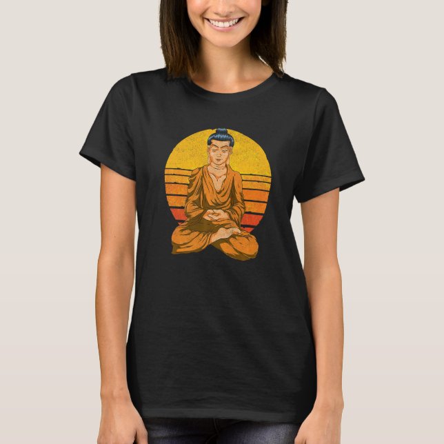 Camiseta Meditação espiritual budista sunset (Frente)