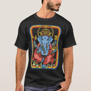 Camiseta Meditação Espiritual Vi Por Deus Retro Yoga Ganesh
