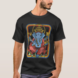 Camiseta Meditação Espiritual Vi Por Deus Retro Yoga Ganesh