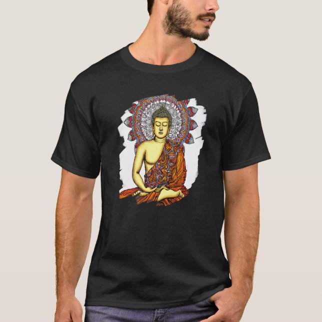 Camiseta Meditação Estilo Espiritual Asiático Zen Buddha Ma (Frente)