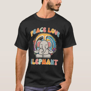 Camiseta Meditação H Do Elefante Hippie Yoga Com Paz