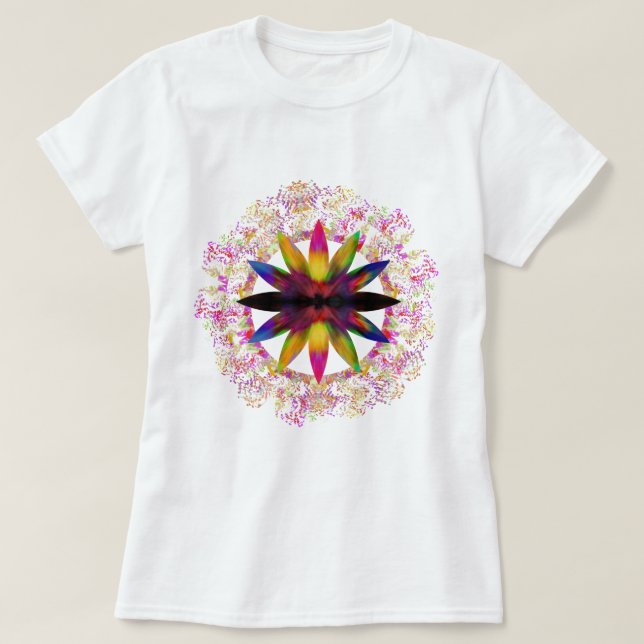 Camiseta Meditação Holística de Yoga Lotus Watercolor (Frente do Design)