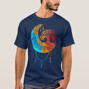 Camiseta Meditação M de Mandala Moon Chakra Yoga