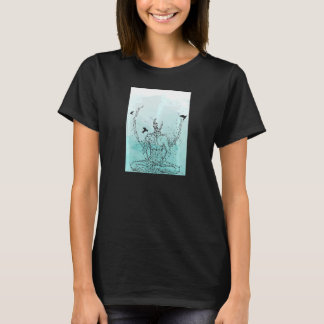 Camiseta Meditação Motivacional das Mulheres Yoga Bird é um