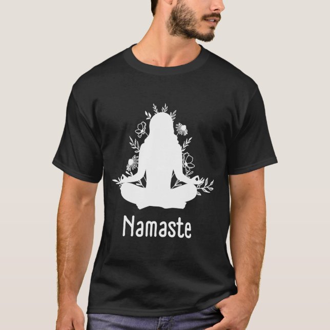 Camiseta Meditação Namaste YOGA Autoamor espiritual Relaxa (Frente)