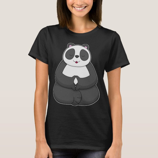Camiseta Meditação Panda Yoga (Frente)