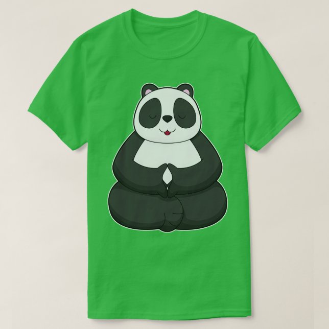Camiseta Meditação Panda Yoga 2 (Frente do Design)