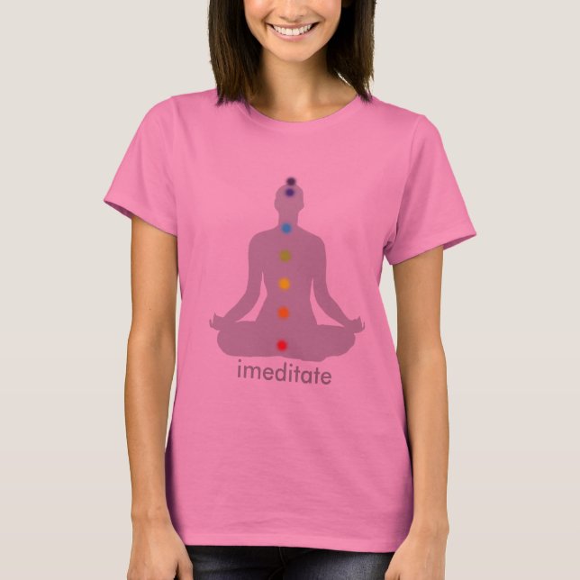 Camiseta Meditação PixDezines Chakra, personalizável (Frente)